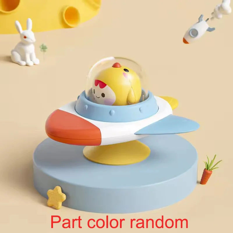 Baby-Beruhigungsspielzeug Cartoon-Flugzeug Beruhigungs-Baby-Artikel Baby-Bade-Spaß Sauger-Drehspielzeug Frühkindliche Bildung Tischspiele