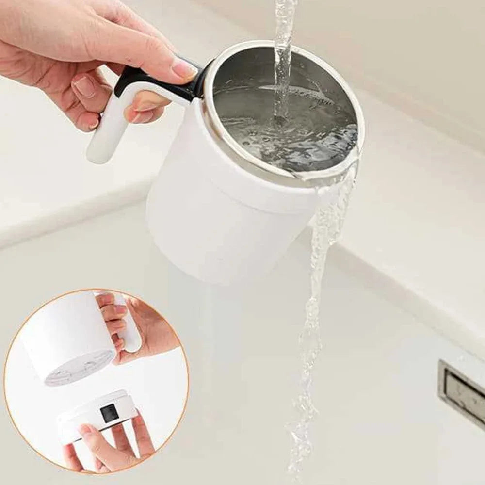 Edelstahl-Thermotasse mit abnehmbarem Magnet-Rührer