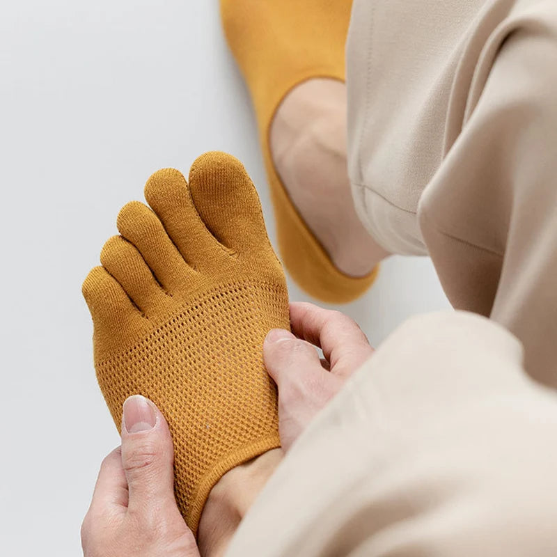 3 Pairs/lot Men's Socks Breathable Sweat Novelty Toe Socks Fashion Casual Breathable Finger Boat Sock High Quality Sox for Male