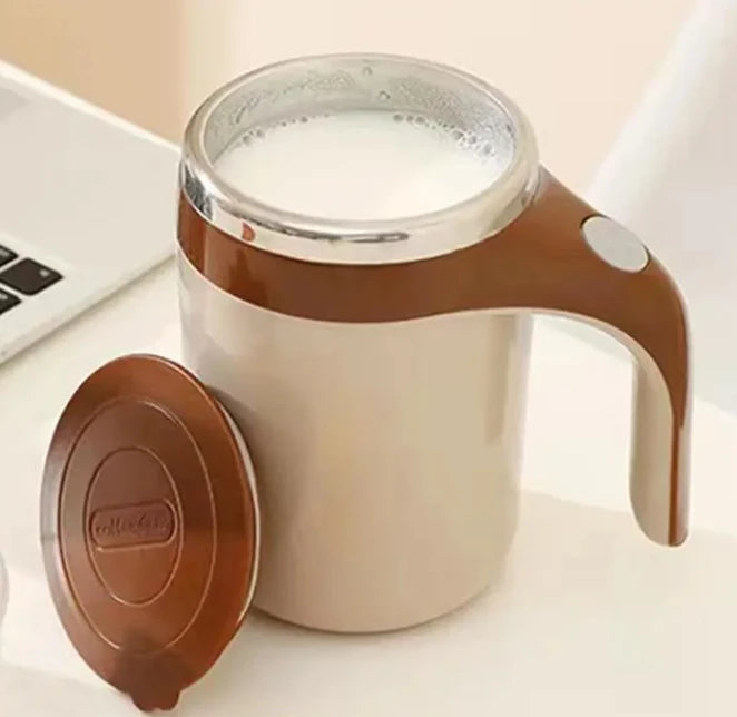 1pcs Automatic Self Stirring Magnetic Mug Stainless Steel Temperature Difference Coffee Mixing Cup Blender Mixer Thermal Cup