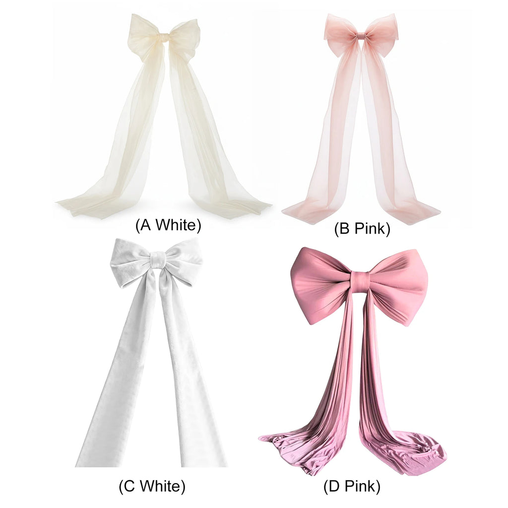 Large Christmas Tree Bows Xmas Tree Bowknot Pendant Ornaments for Home Wreath Wall Backdrop