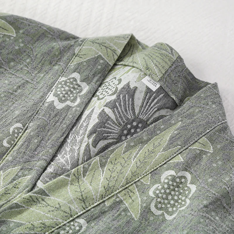 New Bathrobe Women's Shower 100% Cotton Gauze Nightgown Kimono Pajamas Robe Cardigan Print Sleepwear Loungewear Home Clothes