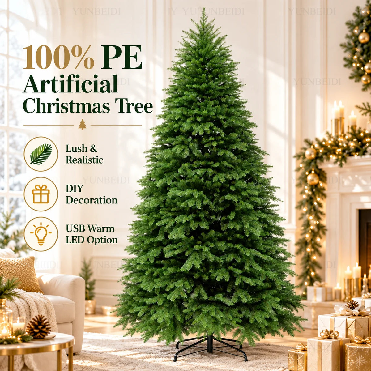 Königlicher Nordmann-Weihnachtsbaum – 100% PE Real-Touch