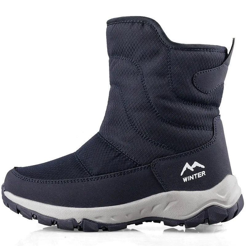 Brand Men Boots Winter Waterproof Snow Boots Unisex High Top Keep Warm Plus Outdoor Ankle Boots Male Cotton Casual Sneakers
