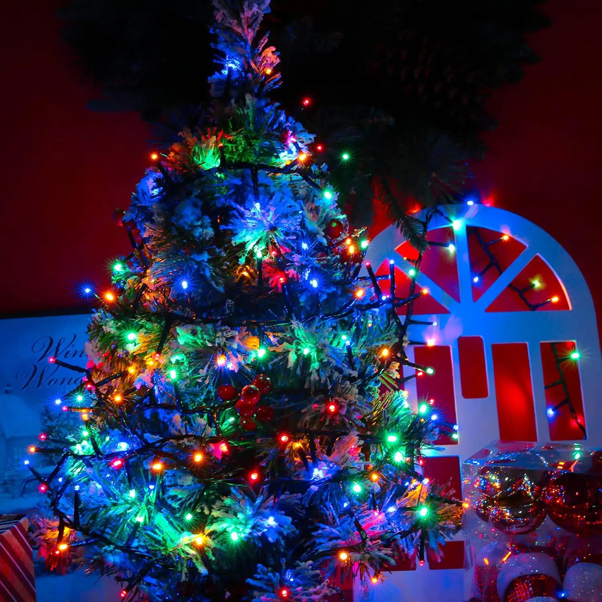 LED Solar String Lights  Solar Powered Xmas Outdoor Lights Waterproof Starry Christmas Fairy Light for Festival Party Atmosphere