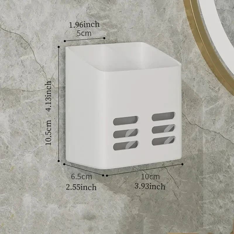 Bathroom Shelf Makeup Storage Organizer No Drill Toiletries Shelves Wall Mount Comb Skin Care Product Rack Bathroom Accessories