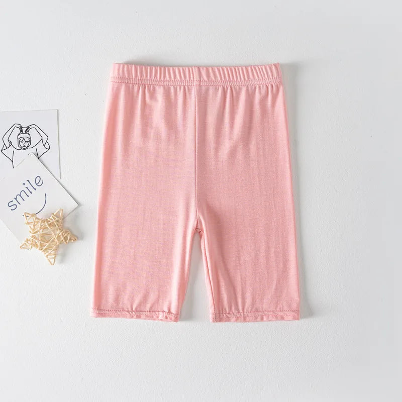 Summer New Girls Leggings Kids Thin Modal Pants Young Student Fashion Safety Pants For 3-12 Years Teen Children Casual Shorts