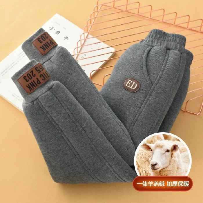 Kids Velvet Jeans Spring Winter New Boys Loose Thick Pants Children Warm Demin Pants Casual Trousers 2-8 Years Old