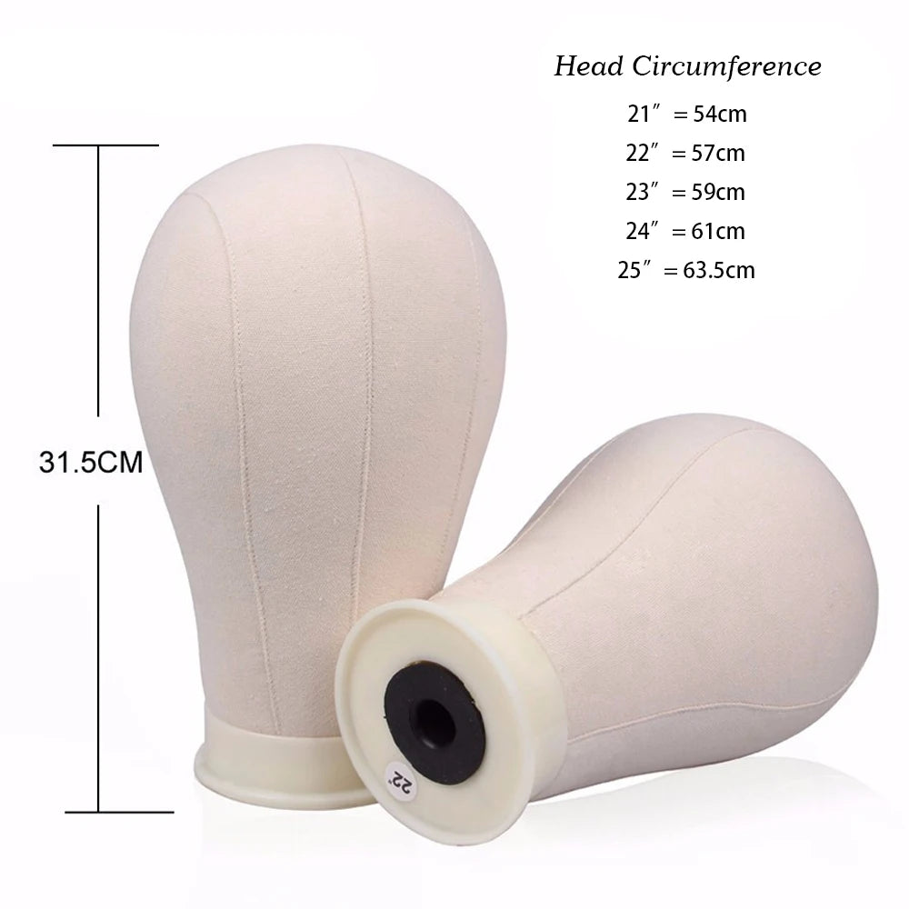 Canvas Wig Head With Mannequin Tripod For Wig Making Cosmetology Hairdressing Display Training Doll Head Adjustable Wig Stand