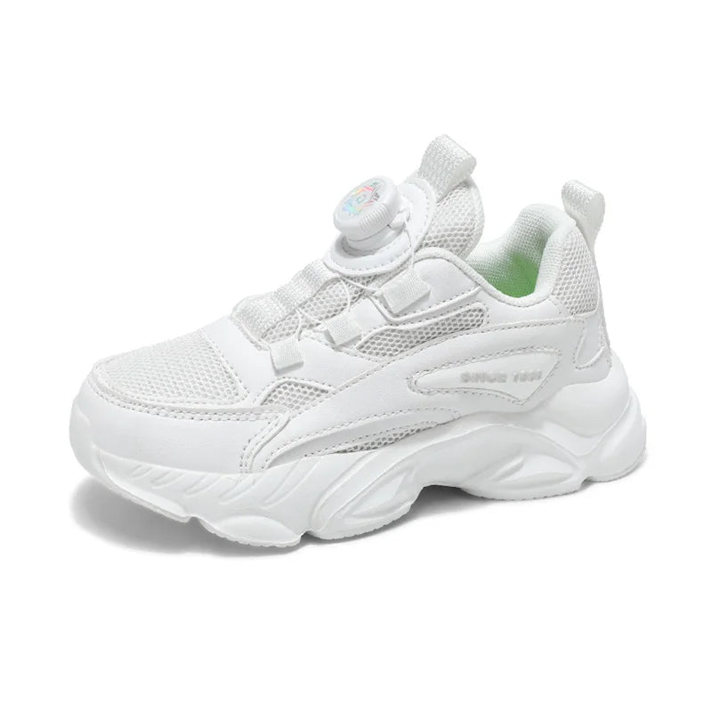 Kids White Sneakers Anti Skid Outdoor Sport Tennis Breathable Casual Children Comfortable Walking Shoes Size 28-40