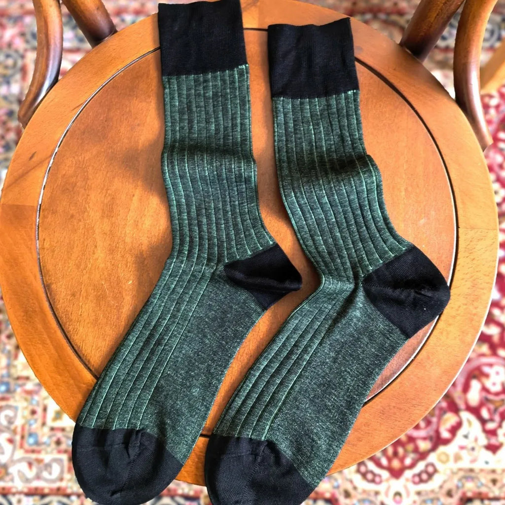 3 Pairs/Lot Man Socks Cotton Striped Business Breathable Silk Socks Autumn and Winter Formal Dress Sock