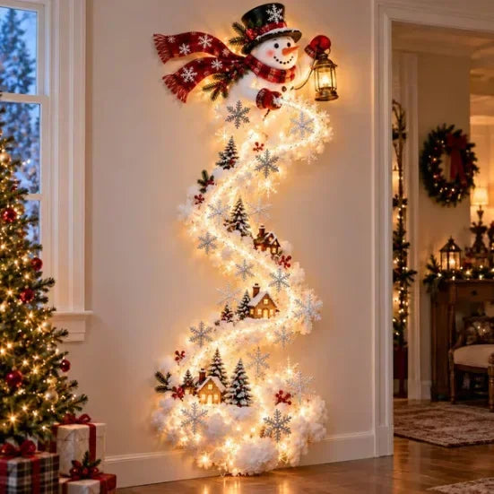 Leuchtende Weihnachts-Wanddekoration – Magische LED-Festbeleuchtung
