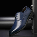 Men Dress Shoes Lace-Up Leather Shoes British Pointed Toe Office Oxford Shoes Wedding Party Flats Handmade Business Formal Shoe