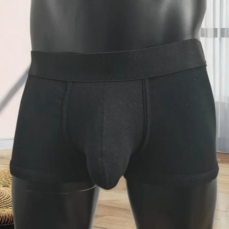 2026 New Mens Boxer Briefs with Large Pocket Cotton Breathable Sexy Underwear for Men Hot Sale Comfortable Pouch Underpants
