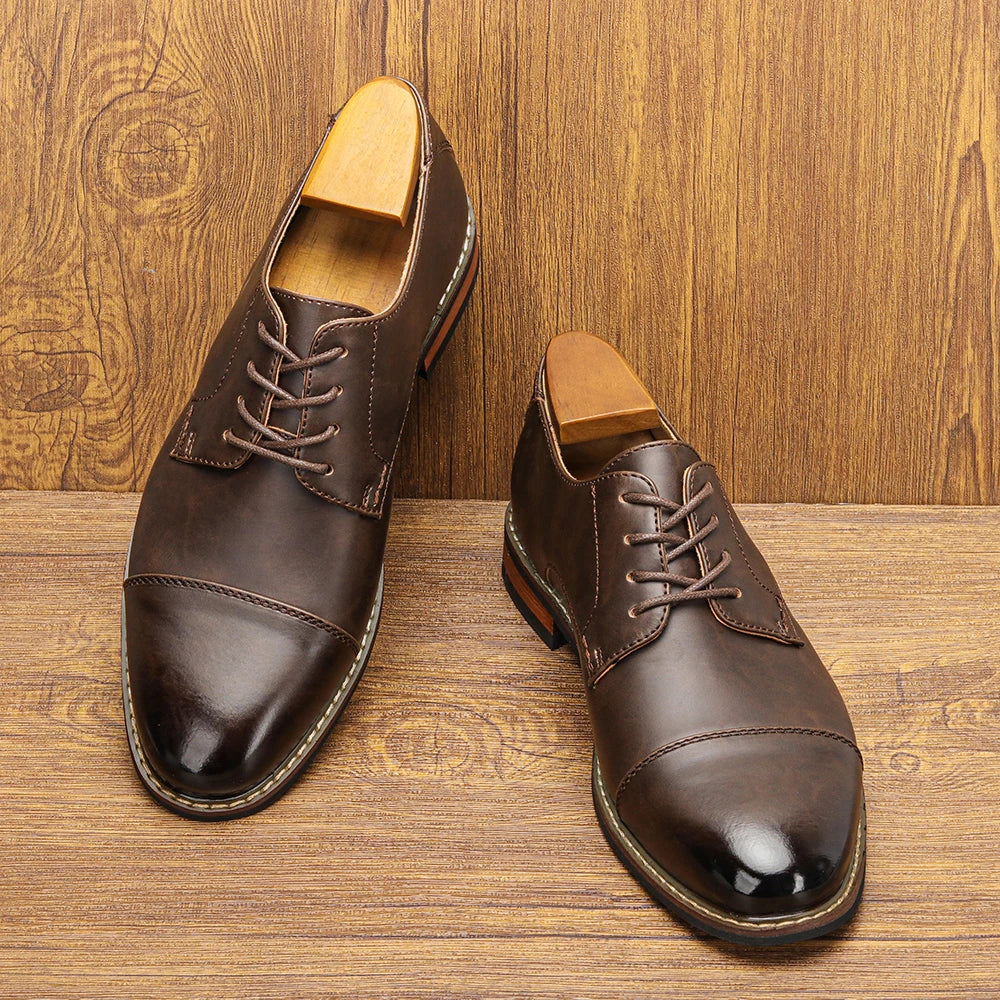 Men's Dress Shoes Formal Style Shoes For Man Business Office Style Shoes Man Dress Style Rubber Sole Lace Up