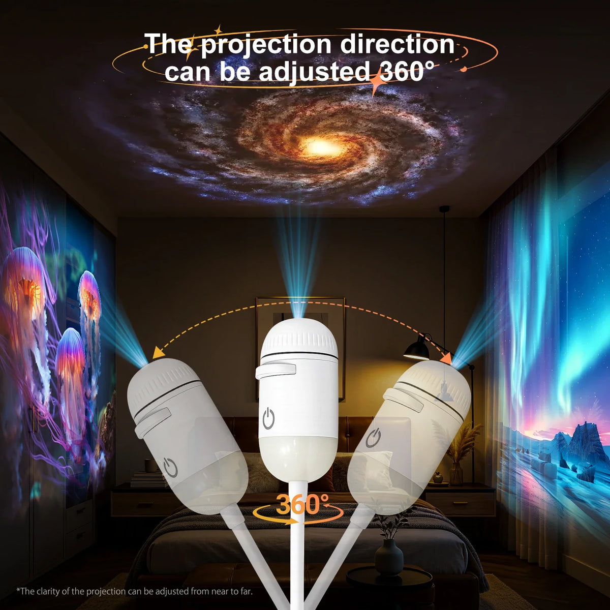 👉 Ambiente LED USB-Projektionslampe für Räume