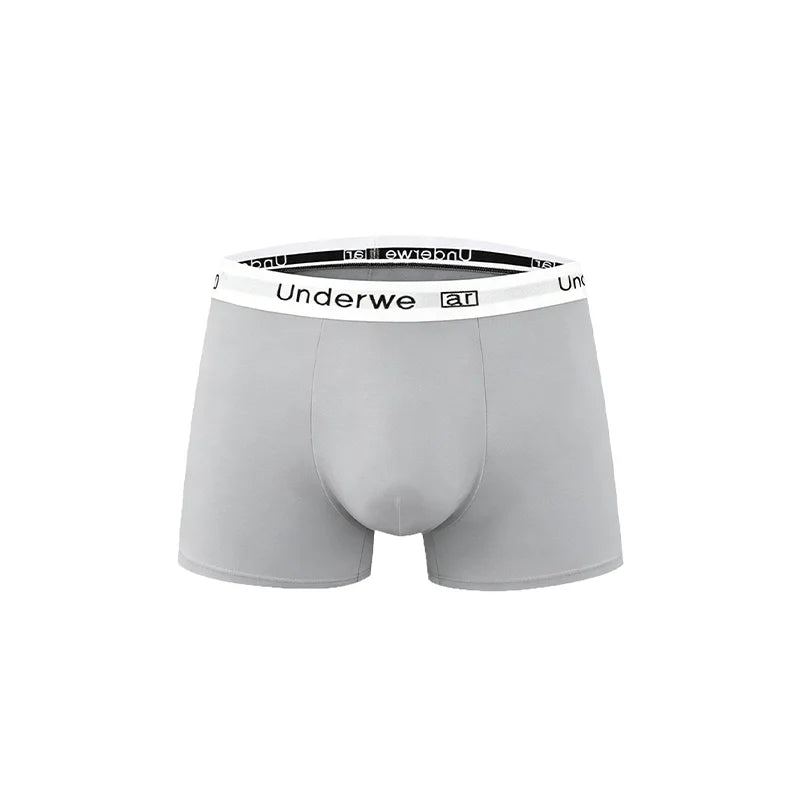 3Pcs Men Boxer Briefs Comfortable Soft Underwear Elastic Waistband Male Underpants Breathable Shorts