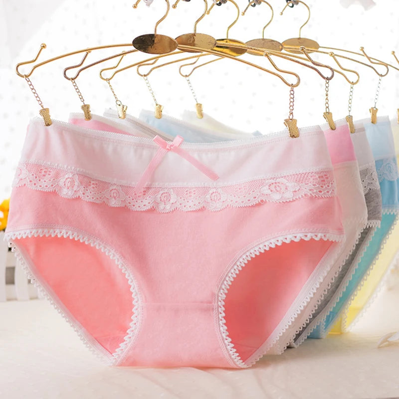 Women's Panties Girls Sexy Panties Lace Panties Cotton Women Underwear Brief Shorts Ladies Female Underwear Breatheable