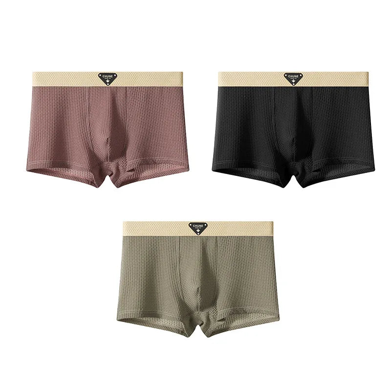 Men's Boxer Briefs | Breathable Mesh Lining & Anatomical Support, 3-Pack for Daily Comfort & Active Lifestyles M-4XL
