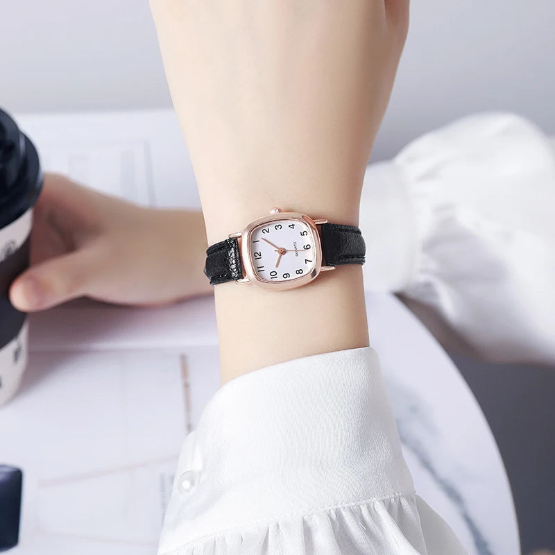 Minimalist Small Dial Women's Watch Ultra-thin Leather Band Casual Quartz Wristwatch Relogio Feminino
