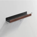 Bathroom Shelf Wall Mounted Organizer Rustic Farmhouse Walnut Solid Wood Floating Corner Shelf with Border for Kitchen Bedroom