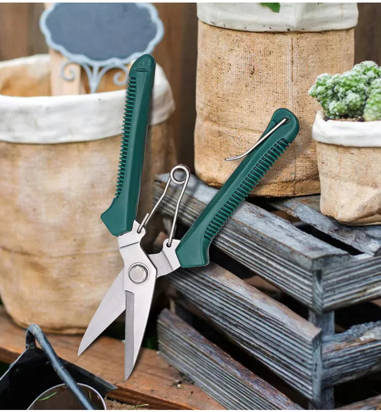 Profi Gartenschere mit geradem Kopf & Rutschfestem Griff